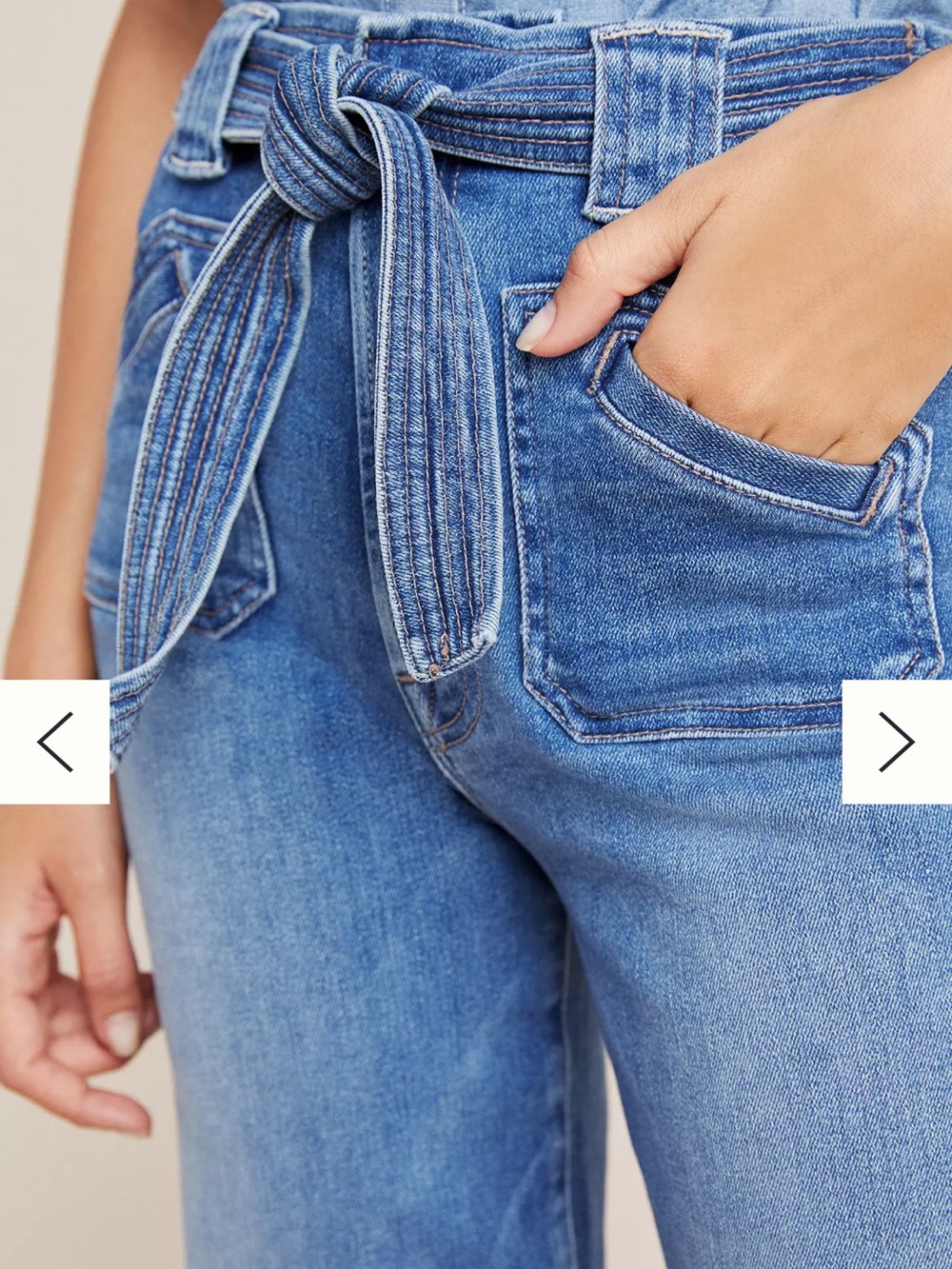 MOTHER The Rambler Tie Patch Ultra High-Rise Jeans - Picture 2 of 9
